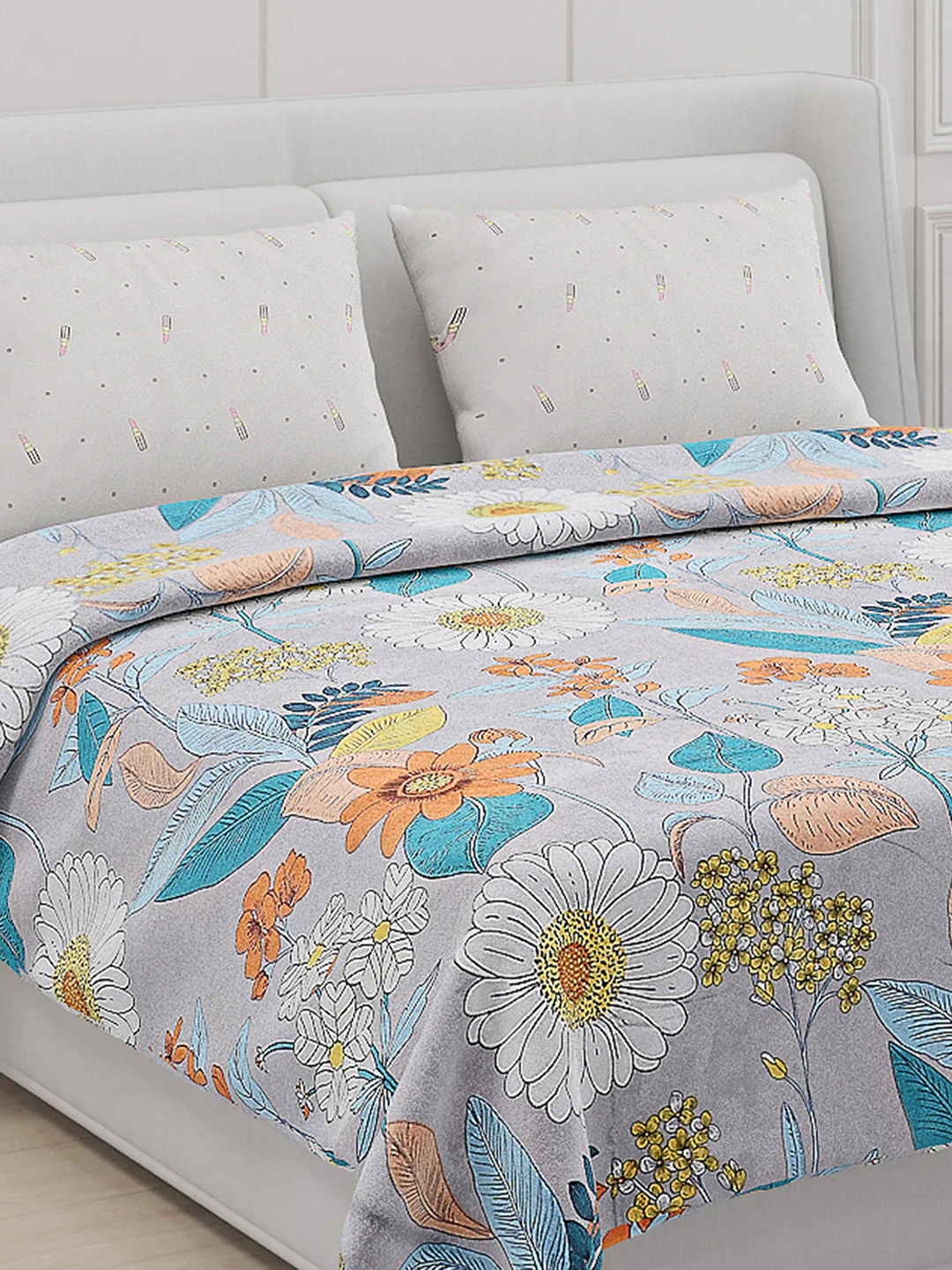 130 GSM Polyester Double Bed Bedsheet with 2 Pillow Covers - Image 5