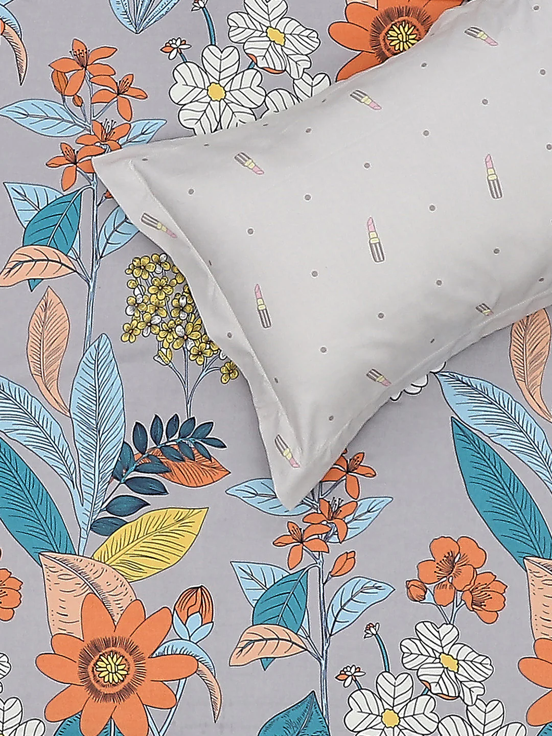 130 GSM Polyester Double Bed Bedsheet with 2 Pillow Covers - Image 6