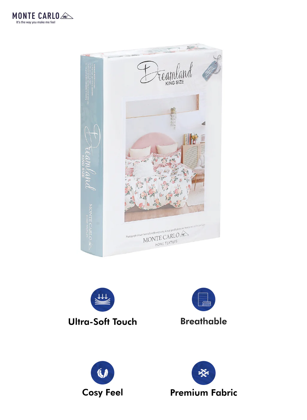 130 GSM Polyester Double Bed Bedsheet with 2 Pillow Covers - Image 10
