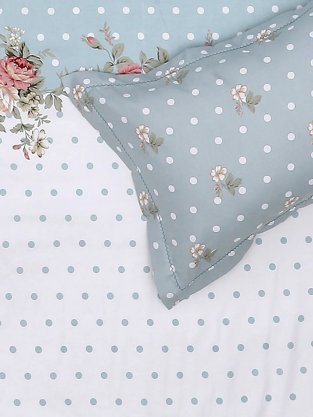 130 GSM Polyester Double Bed Bedsheet with 2 Pillow Covers - Image 6