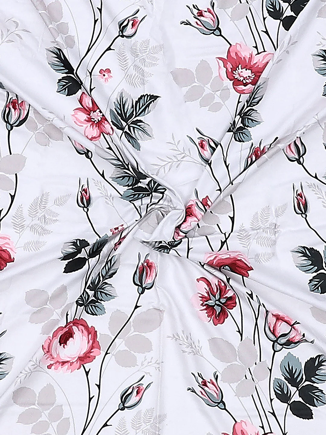 130 GSM Polyester Double Bed Bedsheet with 2 Pillow Covers - Image 9