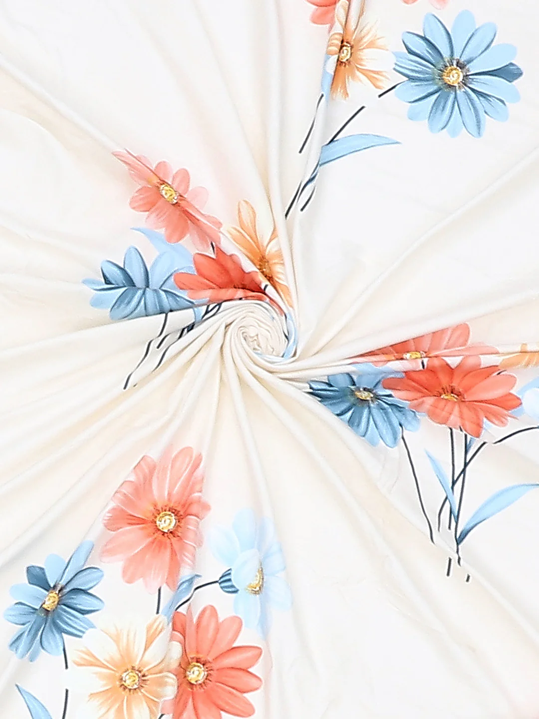 130 GSM Polyester Double Bed Bedsheet with 2 Pillow Covers - Image 9