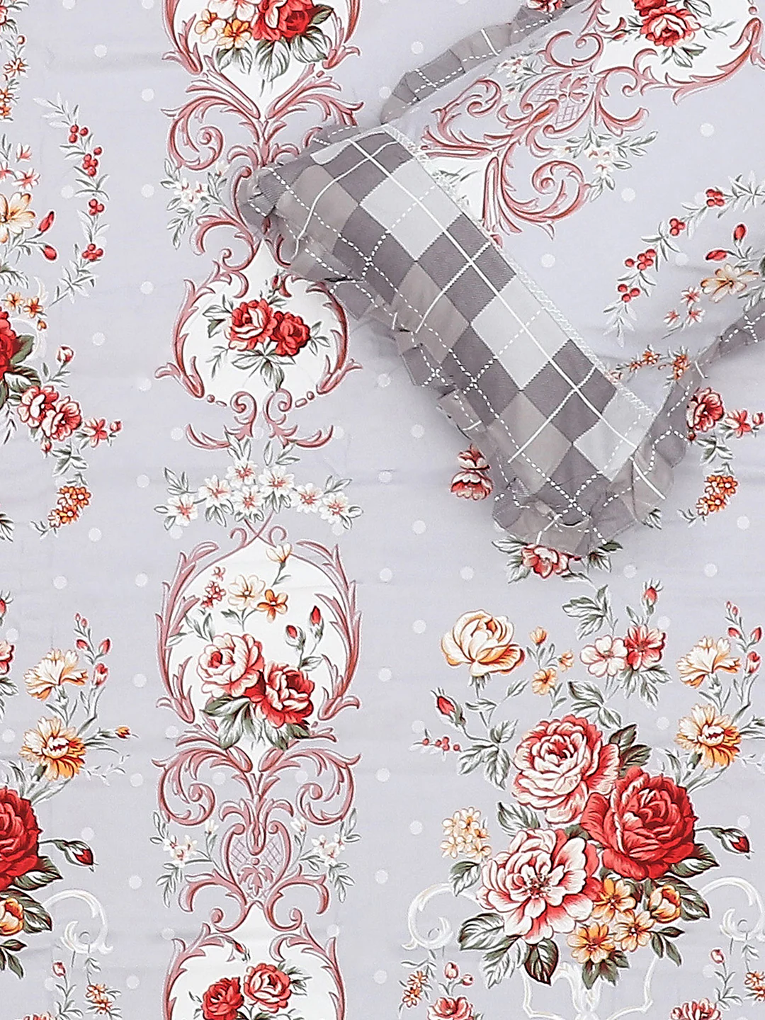 130 GSM Polyester Double Bed Bedsheet with 2 Pillow Covers - Image 6