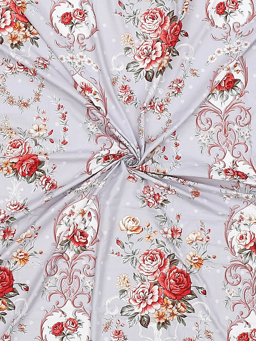 130 GSM Polyester Double Bed Bedsheet with 2 Pillow Covers - Image 9