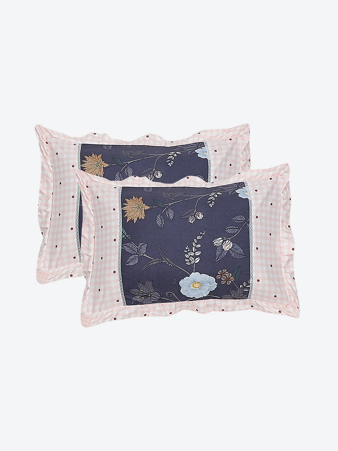 130 GSM Polyester Double Bed Bedsheet with 2 Pillow Covers - Image 8