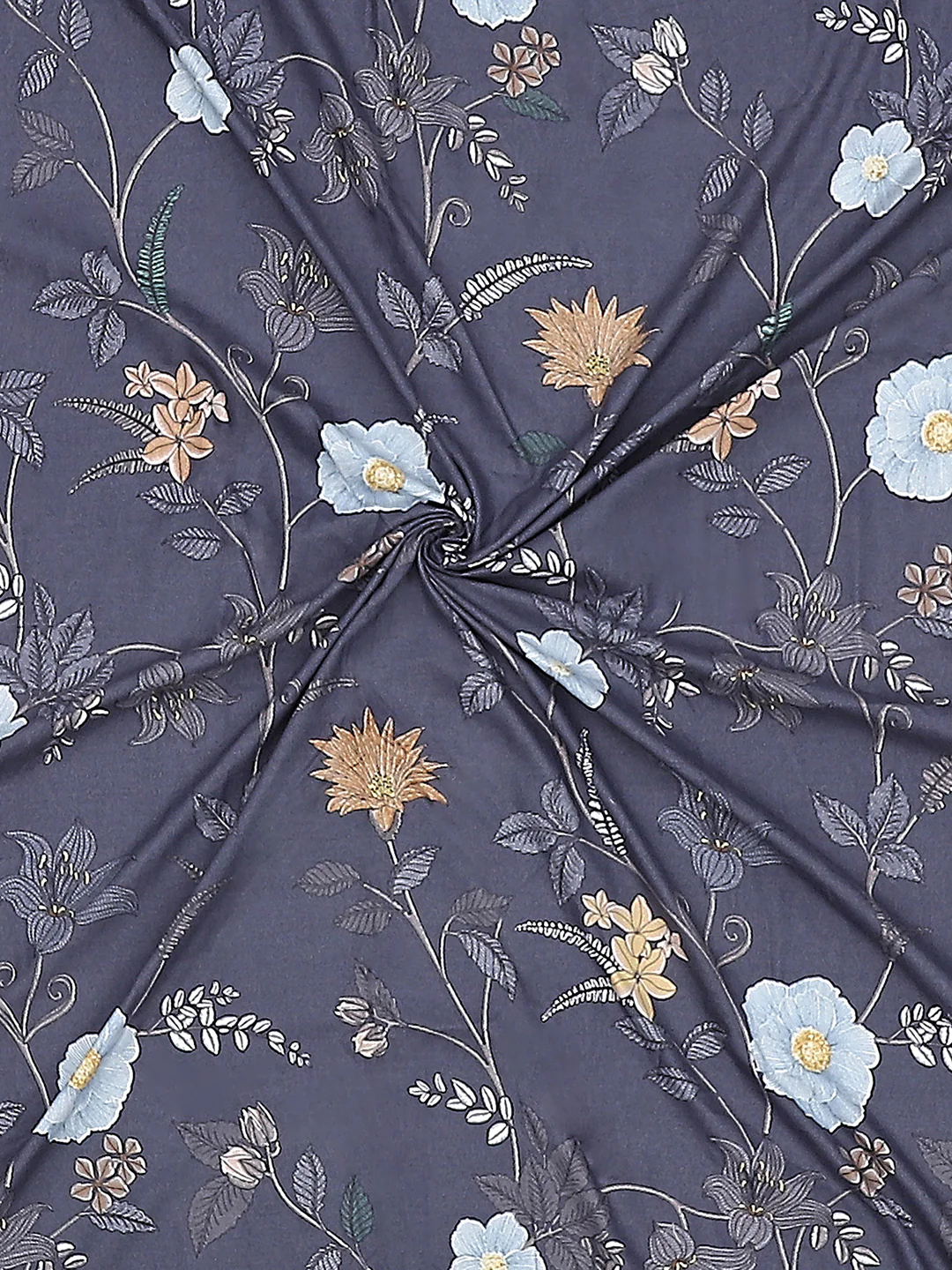 130 GSM Polyester Double Bed Bedsheet with 2 Pillow Covers - Image 9