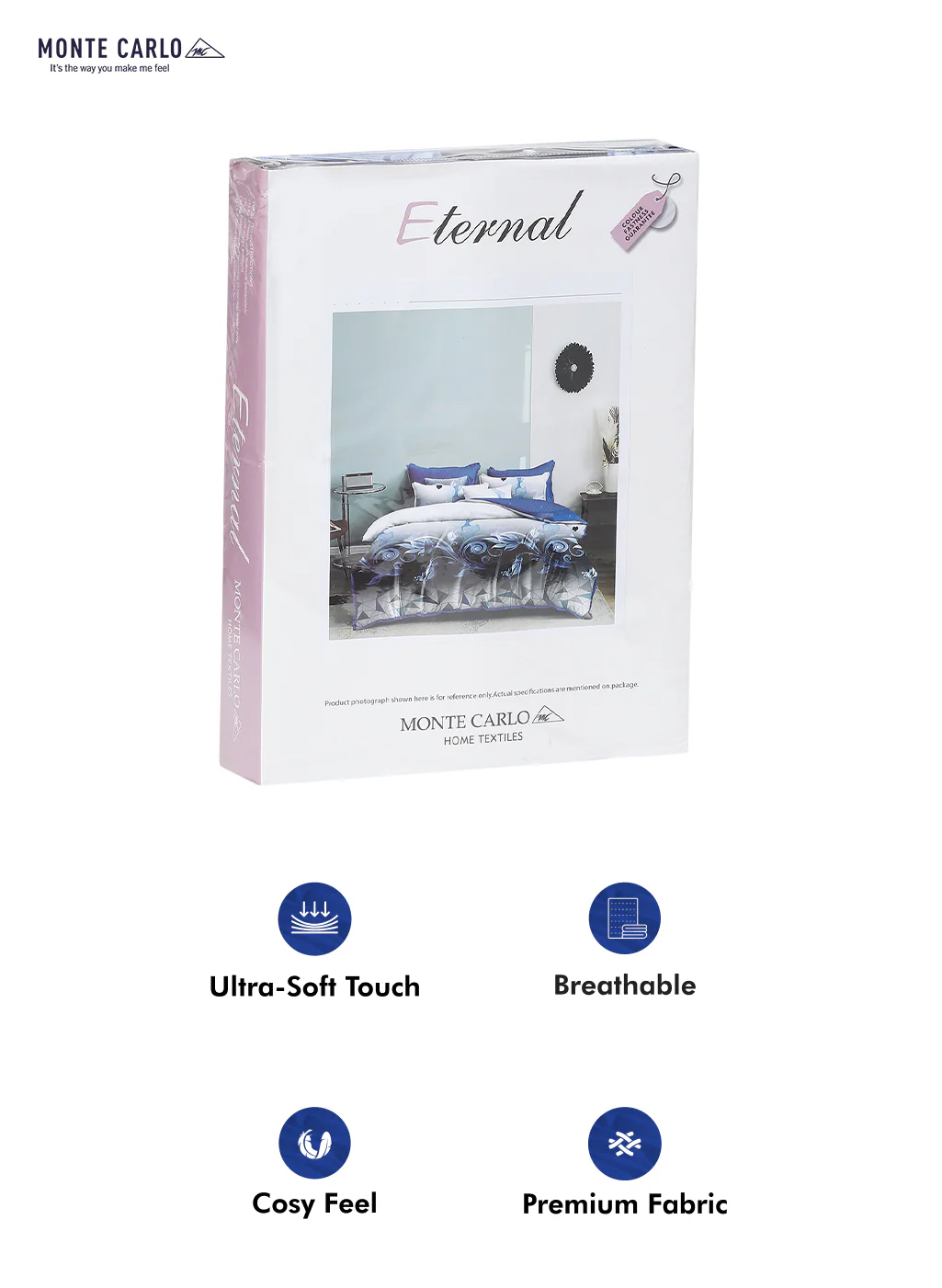 130 GSM Polyester Double Bed Bedsheet with 2 Pillow Covers - Image 10