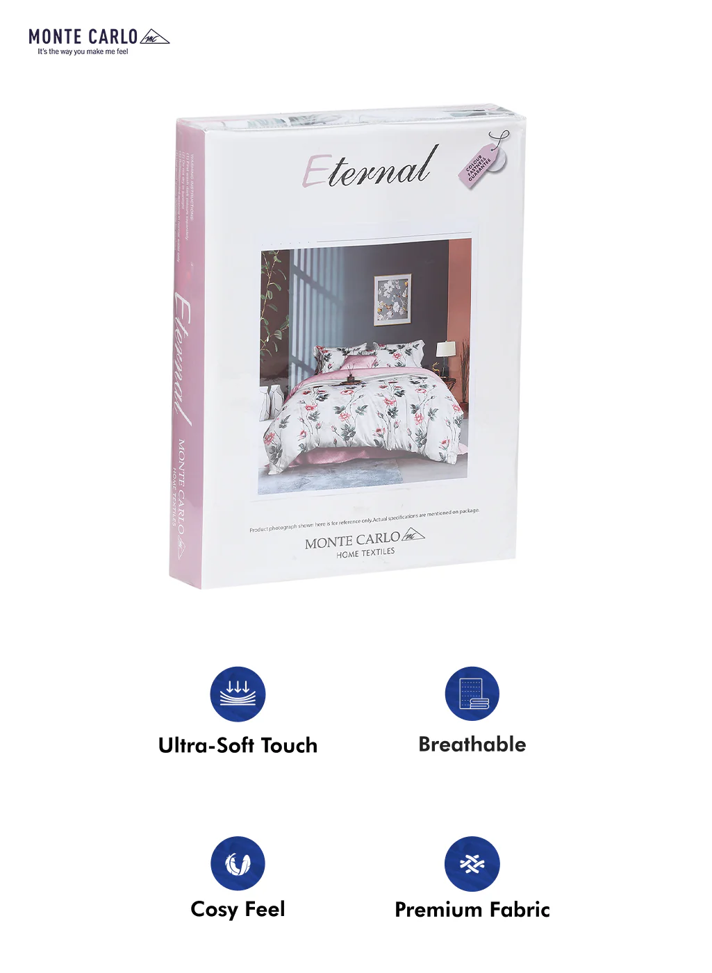 130 GSM Polyester Double Bed Bedsheet with 2 Pillow Covers - Image 10