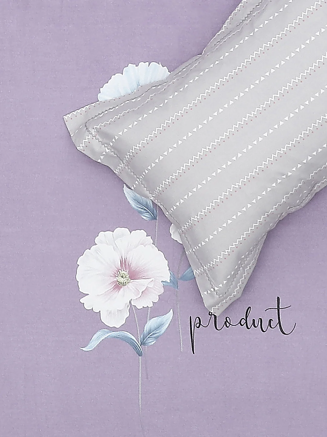 130 GSM Polyester Double Bed Bedsheet with 2 Pillow Covers - Image 6