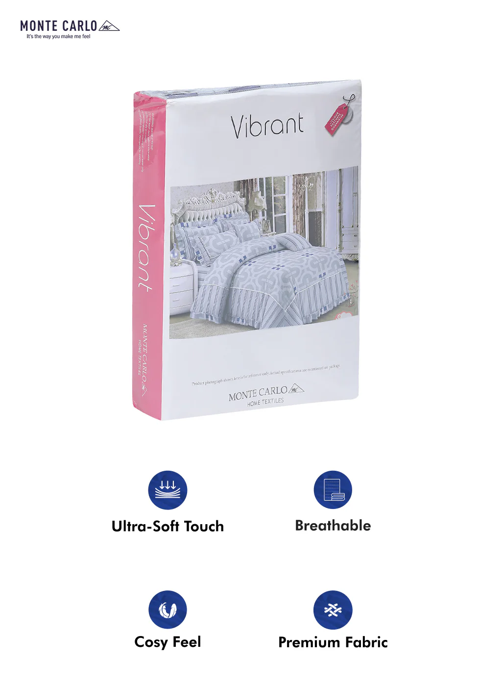 130 GSM Polyester Double Bed Bedsheet with 2 Pillow Covers - Image 10