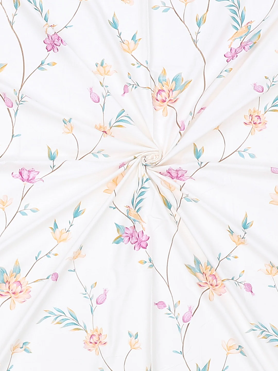 130 GSM Polyester Double Bed Bedsheet with 2 Pillow Covers - Image 9