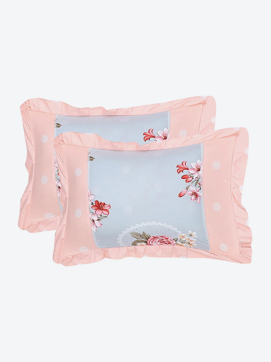 130 GSM Polyester Double Bed Bedsheet with 2 Pillow Covers - Image 8