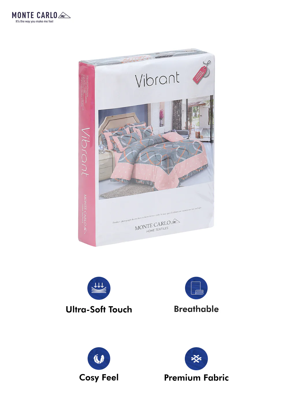 130 GSM Polyester Double Bed Bedsheet with 2 Pillow Covers - Image 10