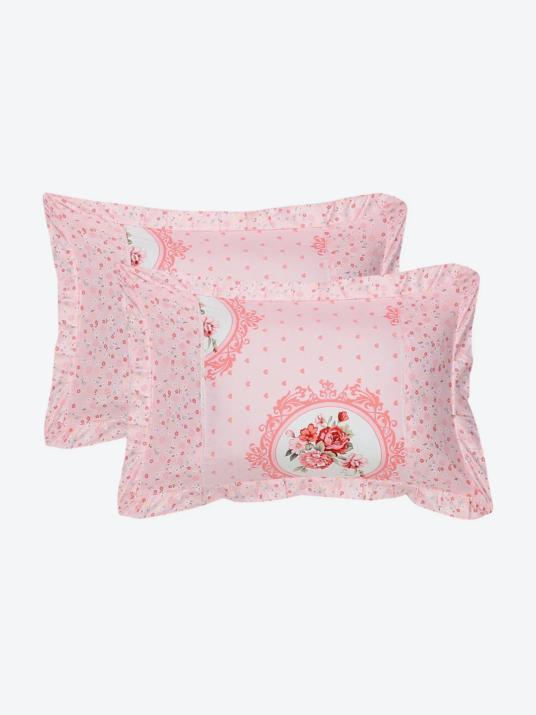 130 GSM Polyester Double Bed Bedsheet with 2 Pillow Covers - Image 8