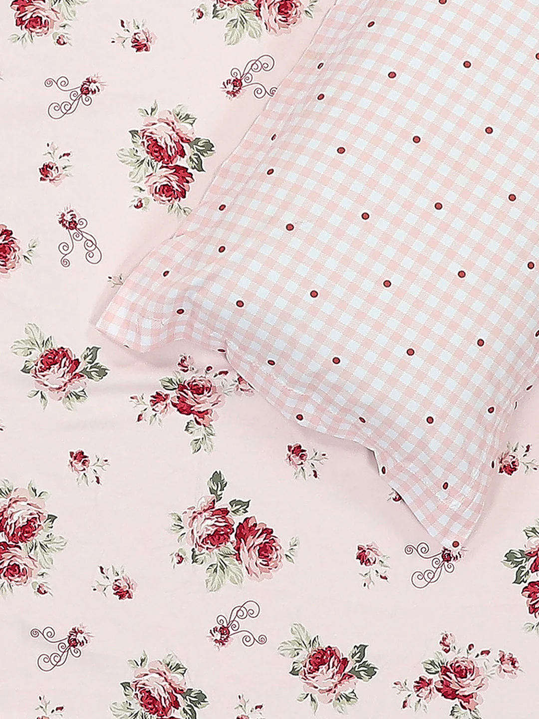 130 GSM Polyester Double Bed 1 Bedsheet with 2 Pillow Covers (Edmond) - Image 5