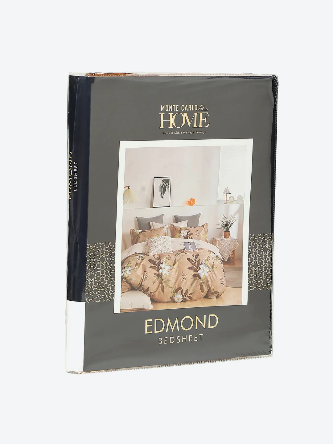 130 GSM Polyester Double Bed 1 Bedsheet with 2 Pillow Covers (Edmond) - Image 9