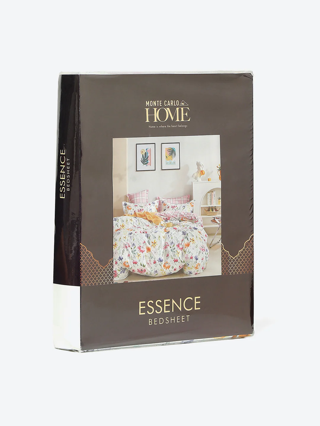 130 GSM Polyester Double Bed 1 Bedsheet with 2 Pillow Covers (Essence) - Image 9