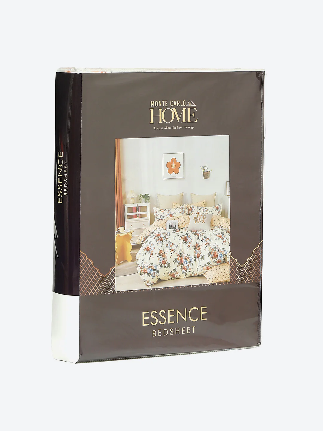 130 GSM Polyester Double Bed 1 Bedsheet with 2 Pillow Covers (Essence) - Image 9