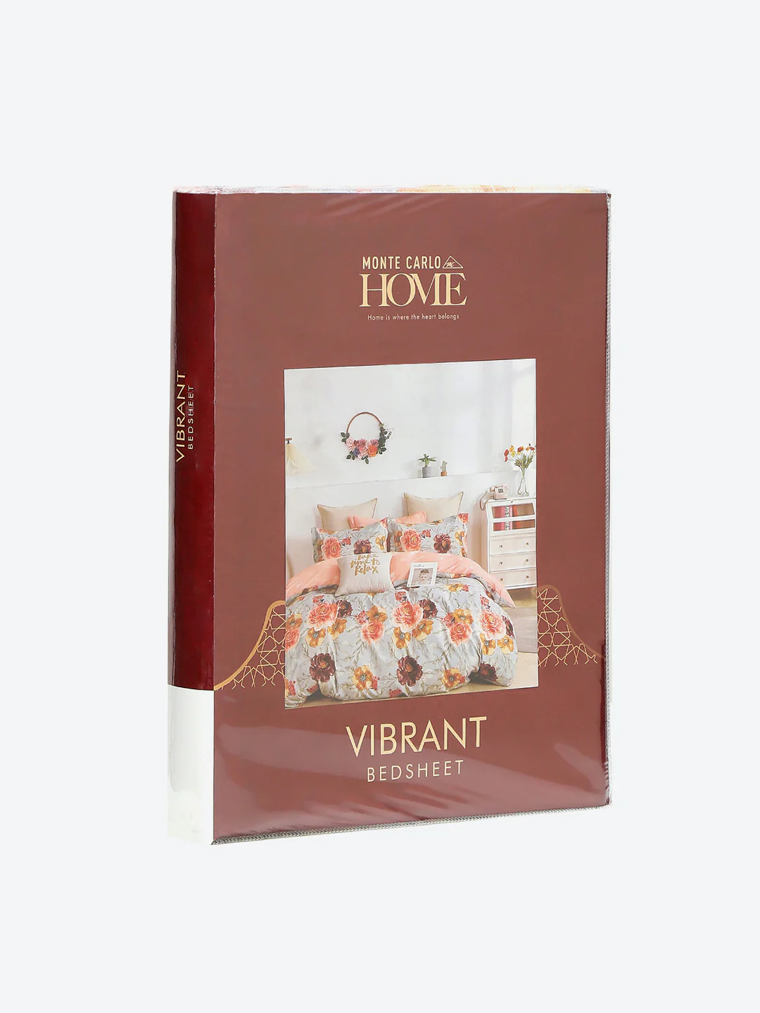 130 GSM Polyester Double Bed 1 Bedsheet with 2 Pillow Covers (Vibrant) - Image 9