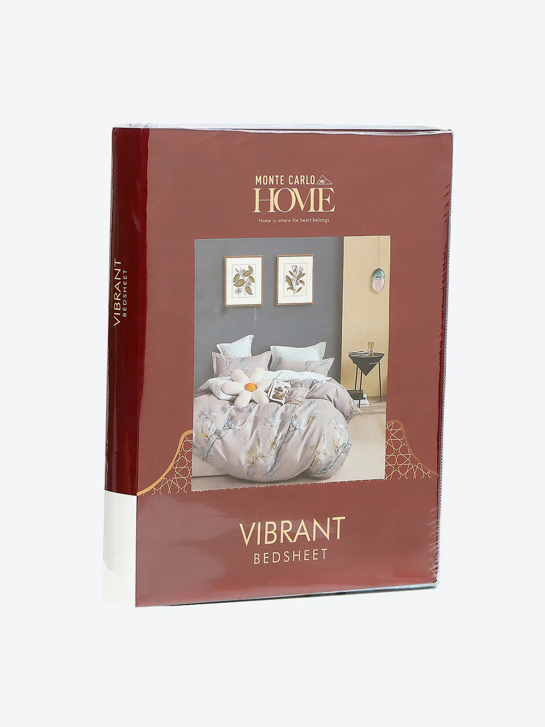 130 GSM Polyester Double Bed 1 Bedsheet with 2 Pillow Covers (Vibrant) - Image 9