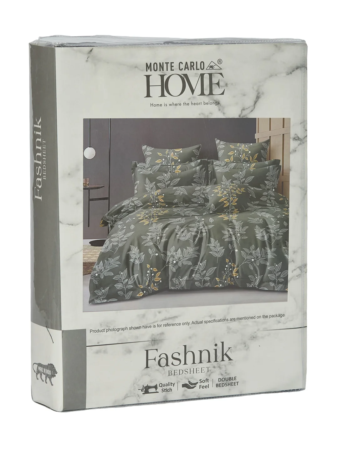 130 GSM Polyester Double Bed Bedsheet with 2 Pillow Covers Fashnik Collection - Image 11