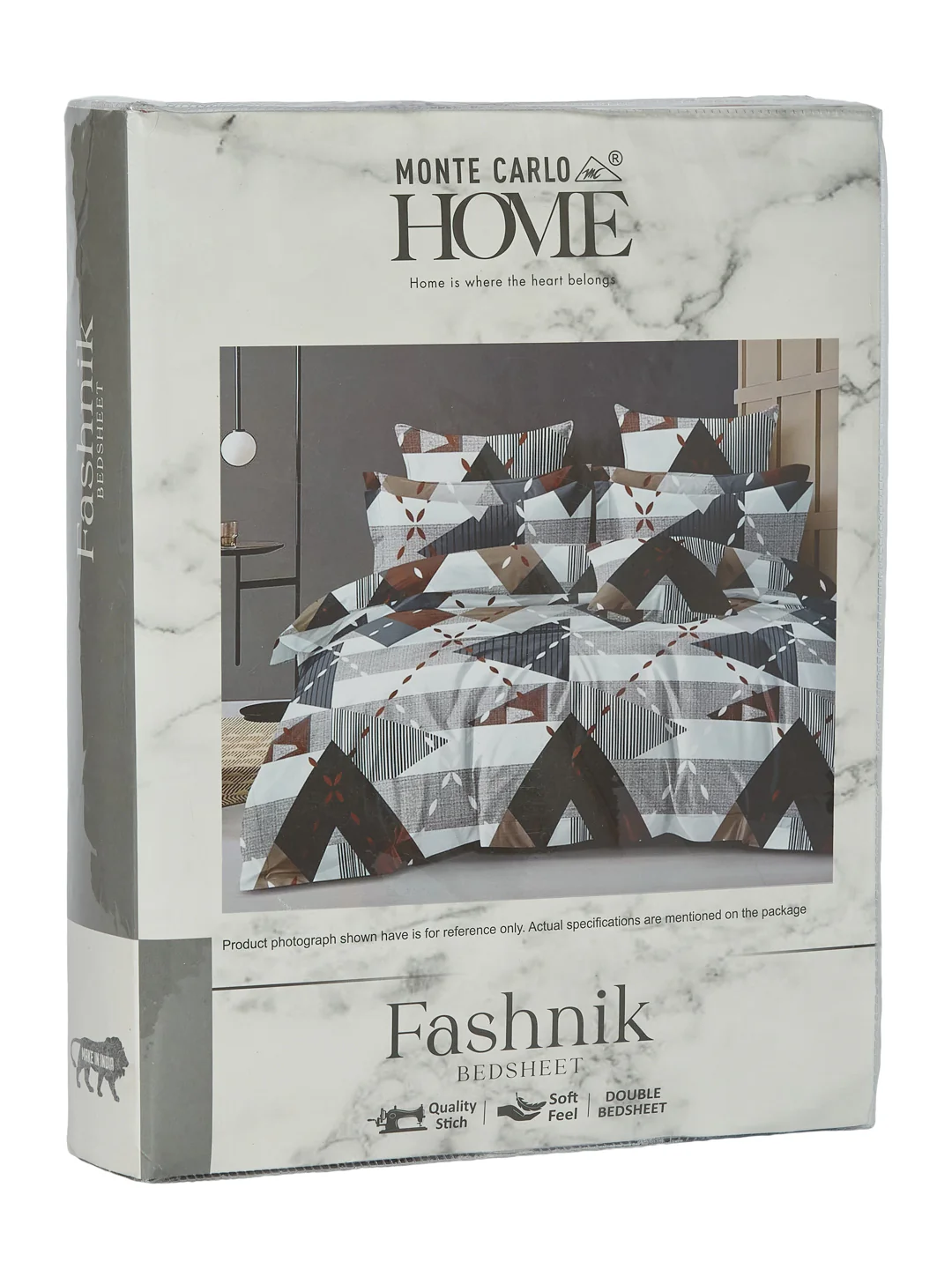 130 GSM Polyester Double Bed Bedsheet with 2 Pillow Covers Fashnik Collection - Image 11