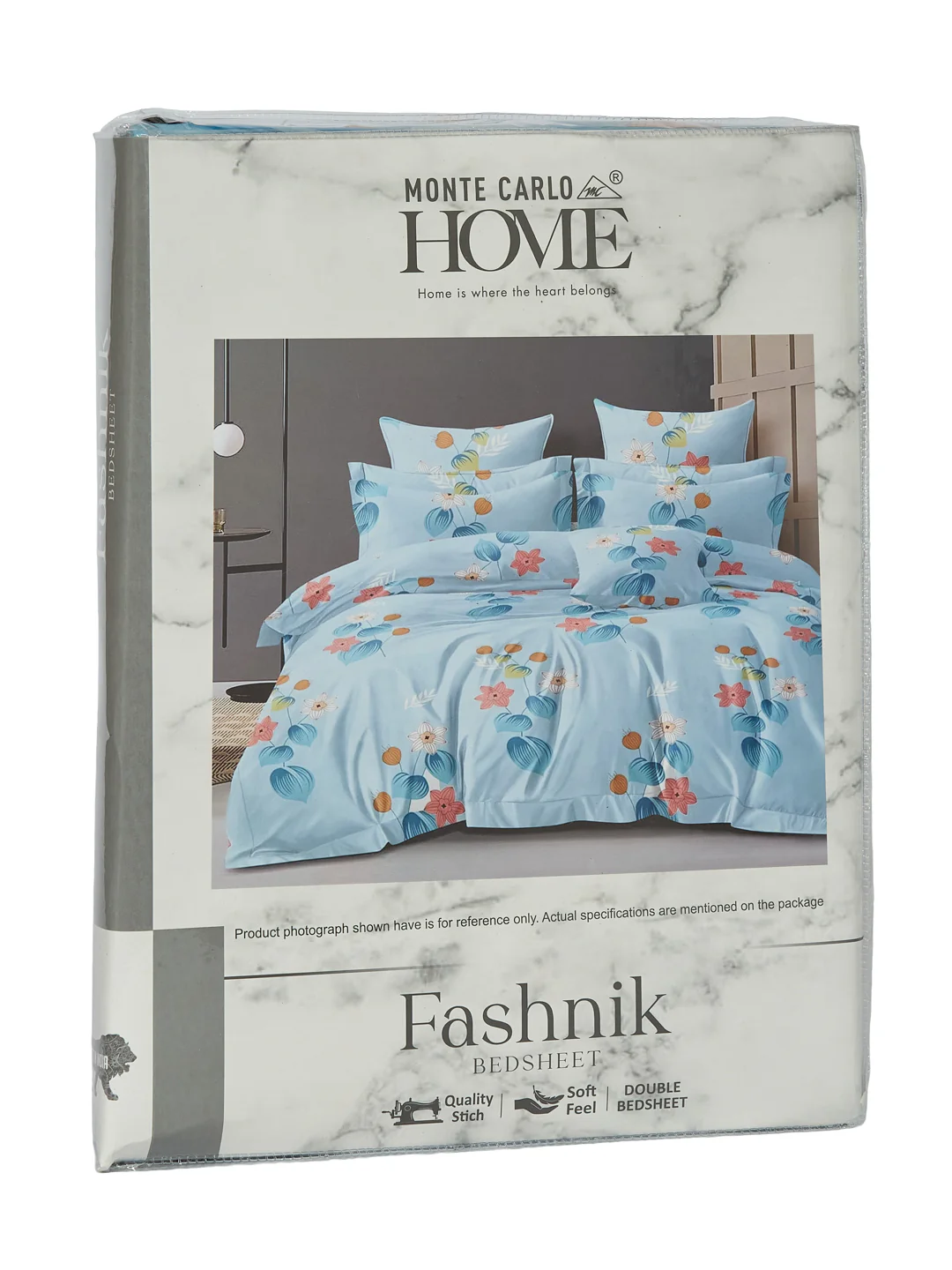 130 GSM Polyester Double Bed Bedsheet with 2 Pillow Covers Fashnik Collection - Image 11