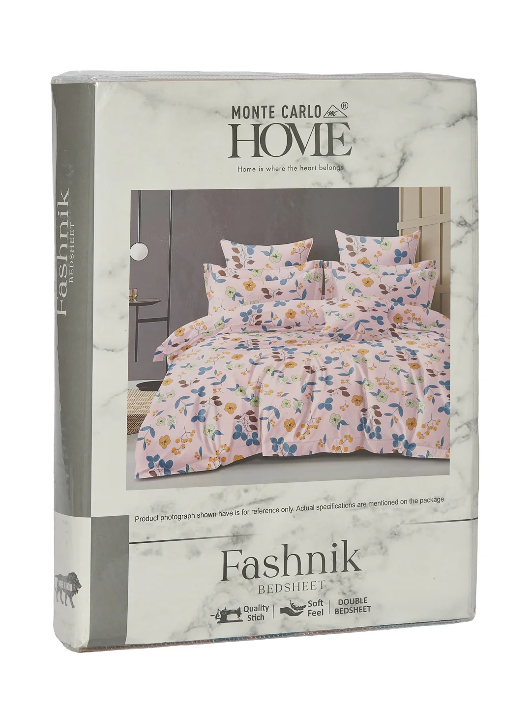 130 GSM Polyester Double Bed Bedsheet with 2 Pillow Covers Fashnik Collection - Image 11