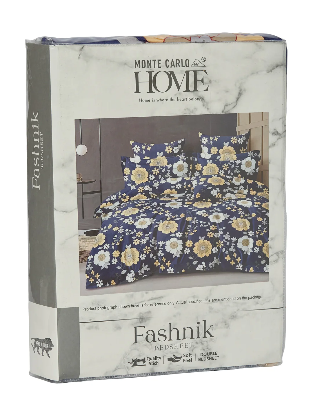 130 GSM Polyester Double Bed Bedsheet with 2 Pillow Covers Fashnik Collection - Image 11