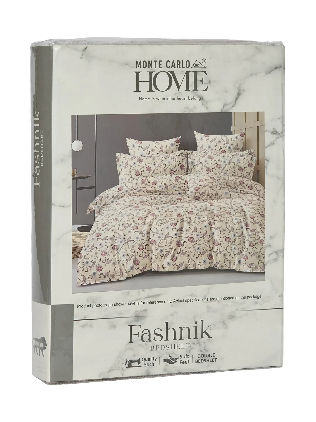 130 GSM Polyester Double Bed Bedsheet with 2 Pillow Covers Fashnik Collection - Image 11