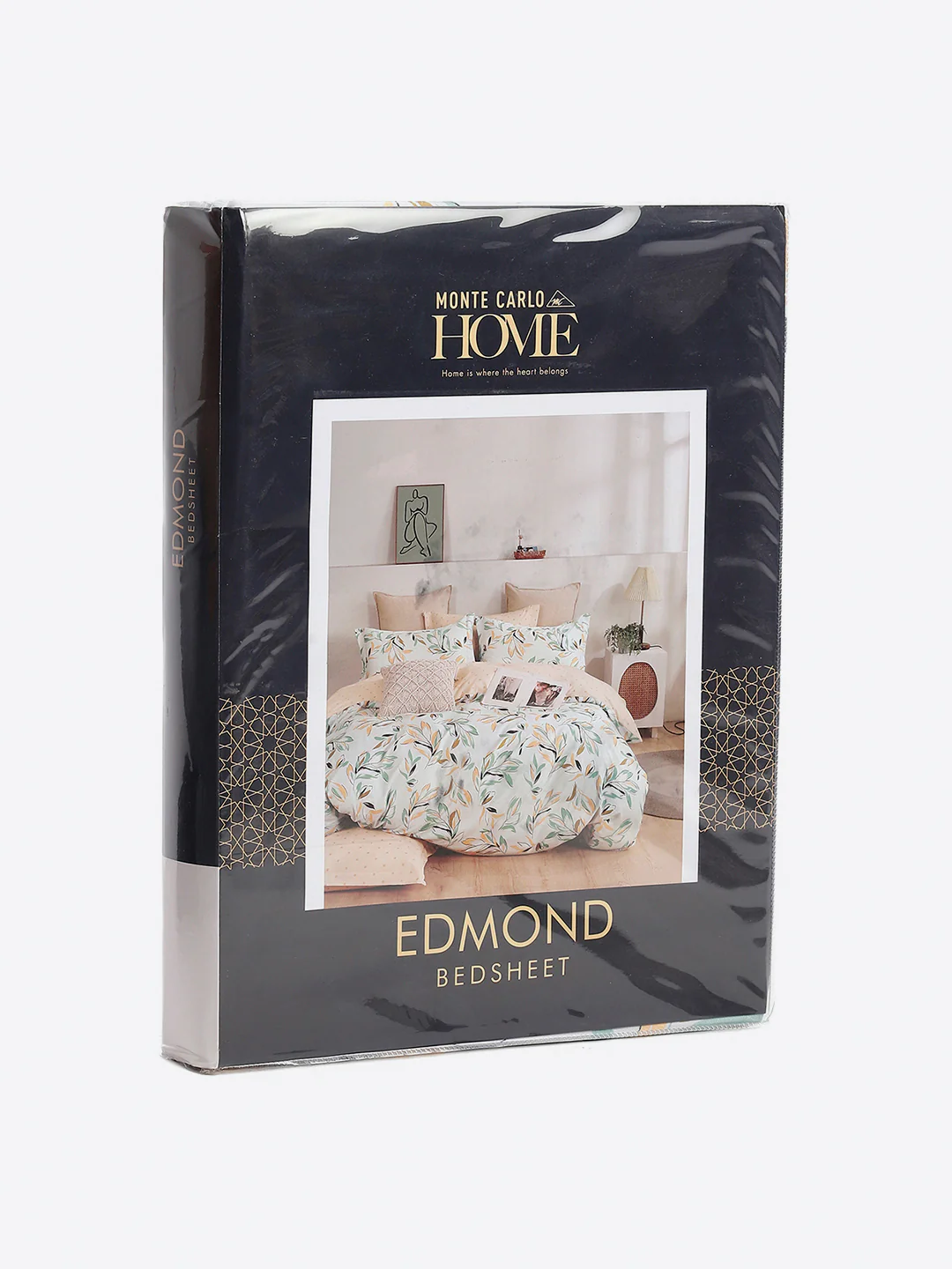 130 GSM Polyester King Size 1 Bedsheet with 2 Pillow Covers (Edmond) - Image 9