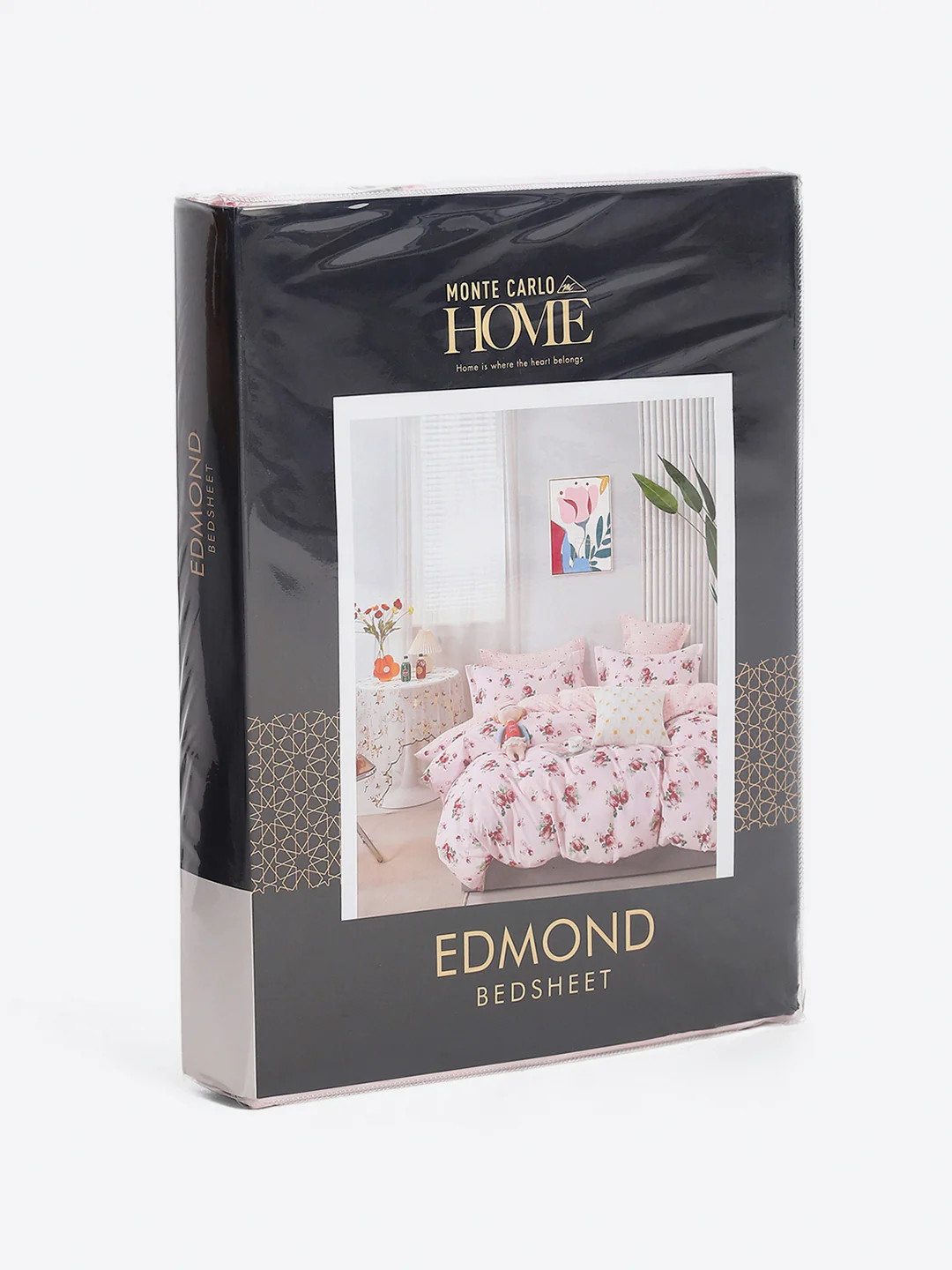 130 GSM Polyester King Size 1 Bedsheet with 2 Pillow Covers (Edmond) - Image 9