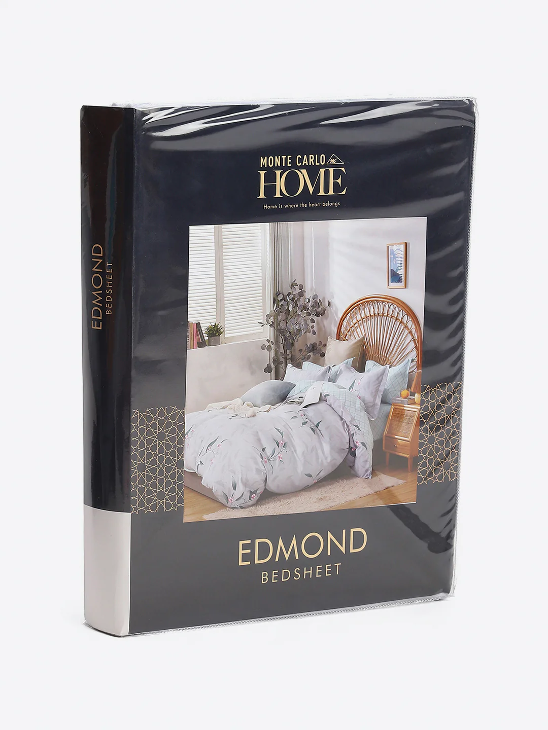 130 GSM Polyester King Size 1 Bedsheet with 2 Pillow Covers (Edmond) - Image 9