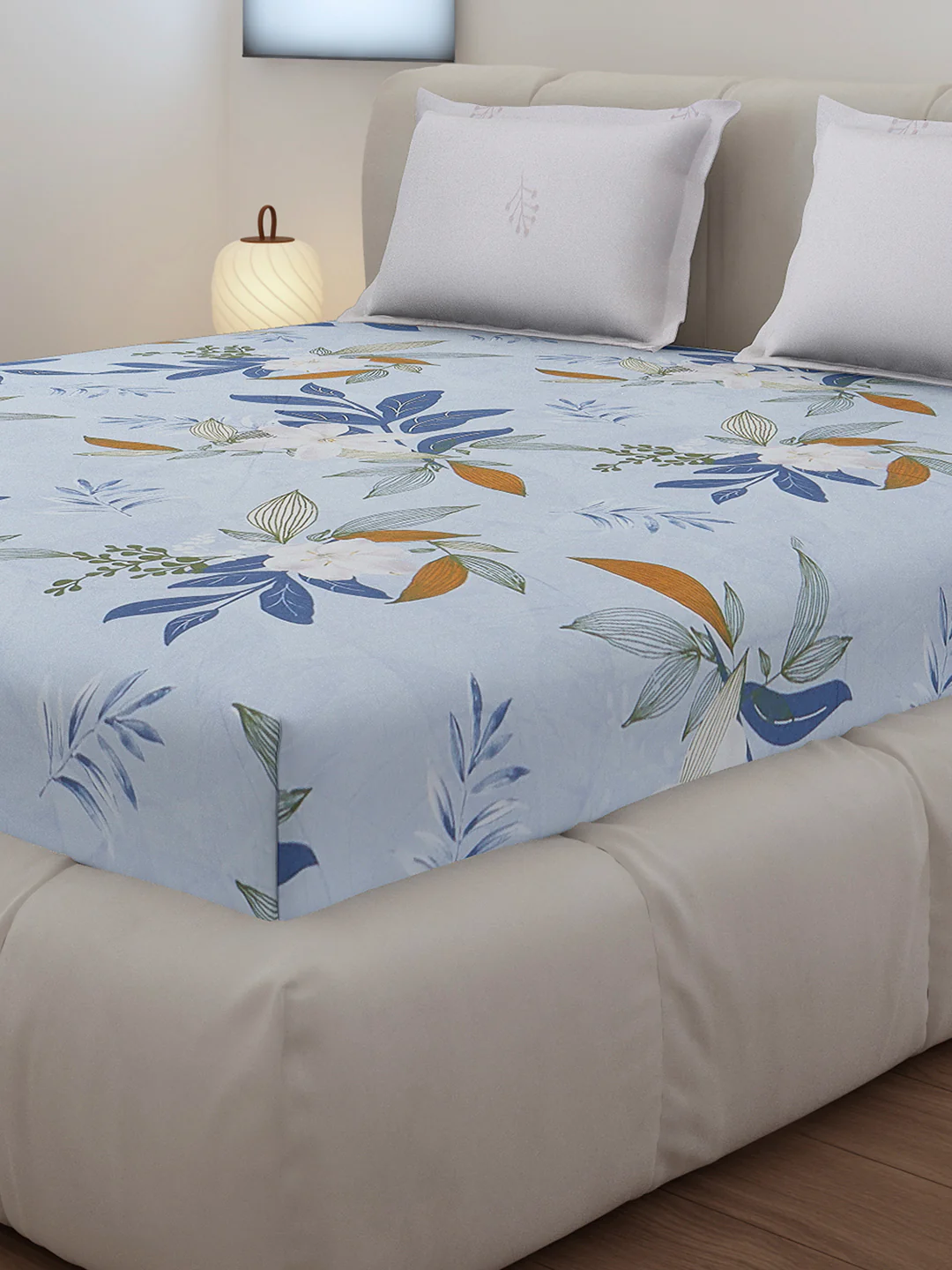 130 GSM Polyester King Size 1 Bedsheet with 2 Pillow Covers (Edmond) - Image 4