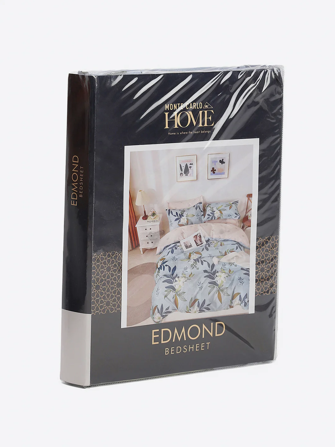 130 GSM Polyester King Size 1 Bedsheet with 2 Pillow Covers (Edmond) - Image 9