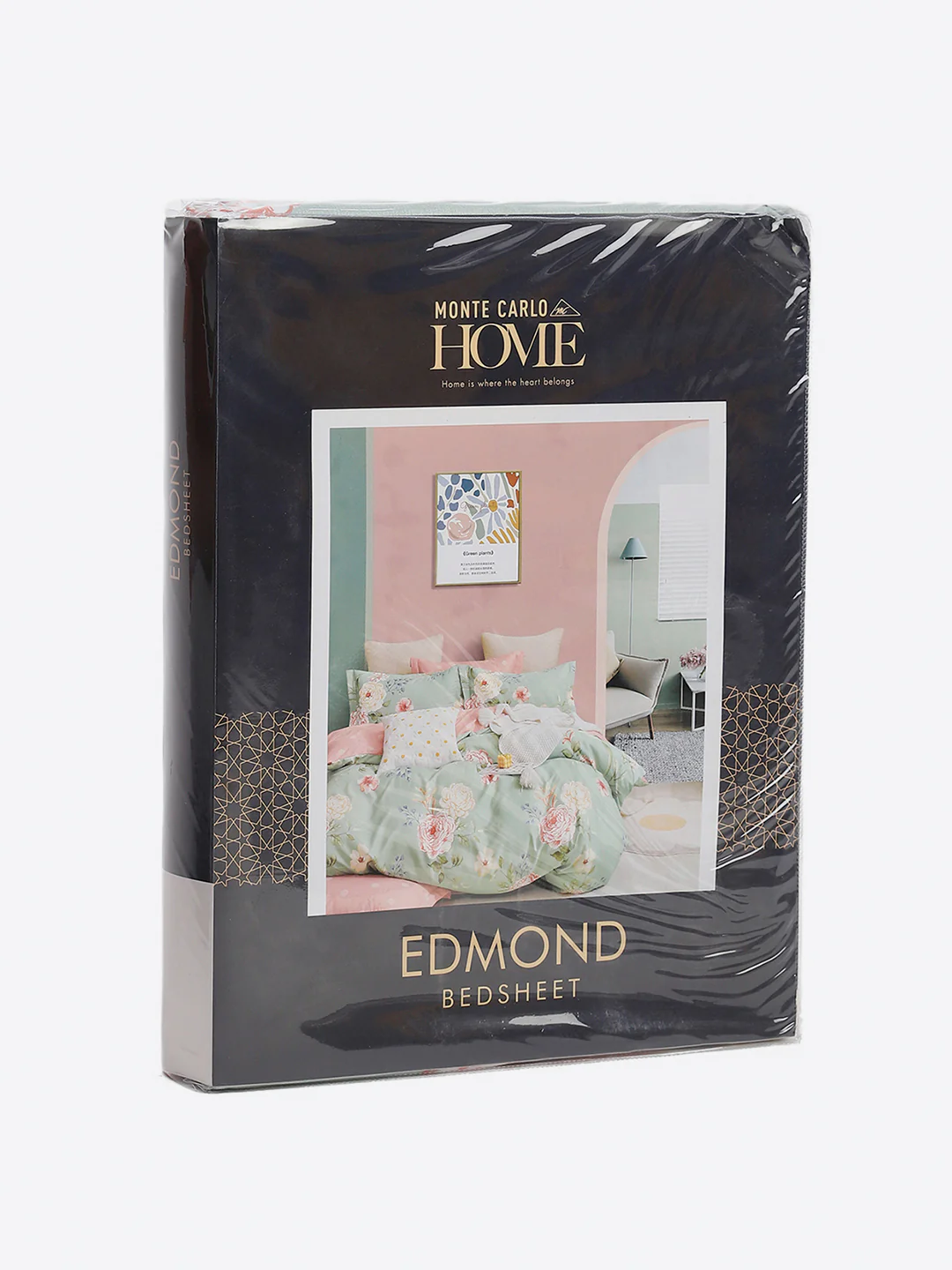 130 GSM Polyester King Size 1 Bedsheet with 2 Pillow Covers (Edmond) - Image 9