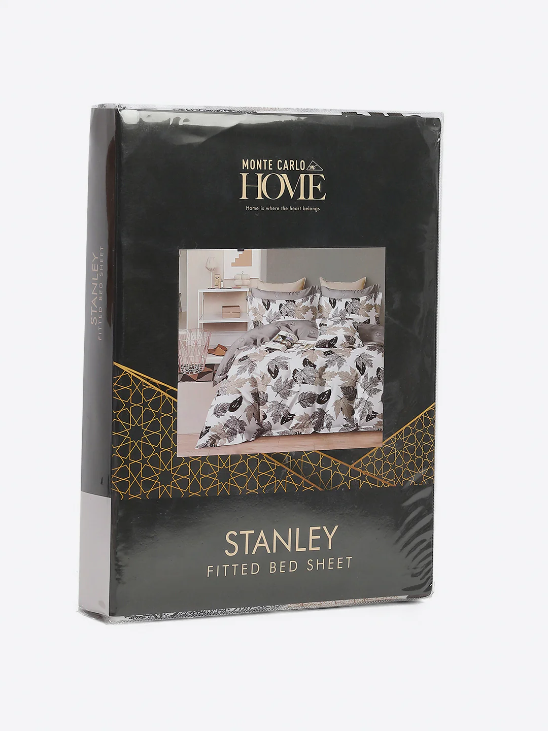 130 GSM Polyester King Size 1 Bedsheet with 2 Pillow Covers (Stanley) - Image 10