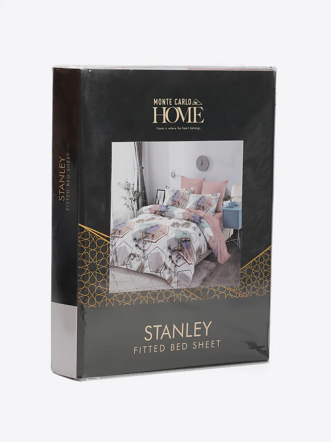130 GSM Polyester King Size 1 Bedsheet with 2 Pillow Covers (Stanley) - Image 10