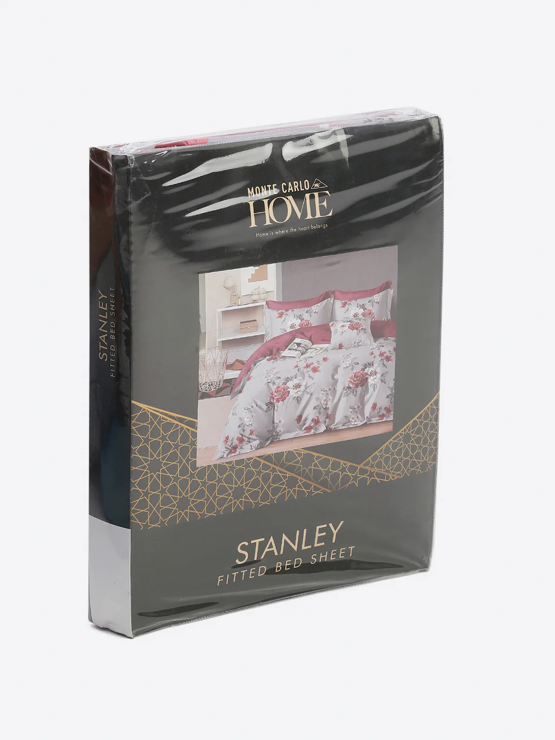 130 GSM Polyester King Size 1 Bedsheet with 2 Pillow Covers (Stanley) - Image 10