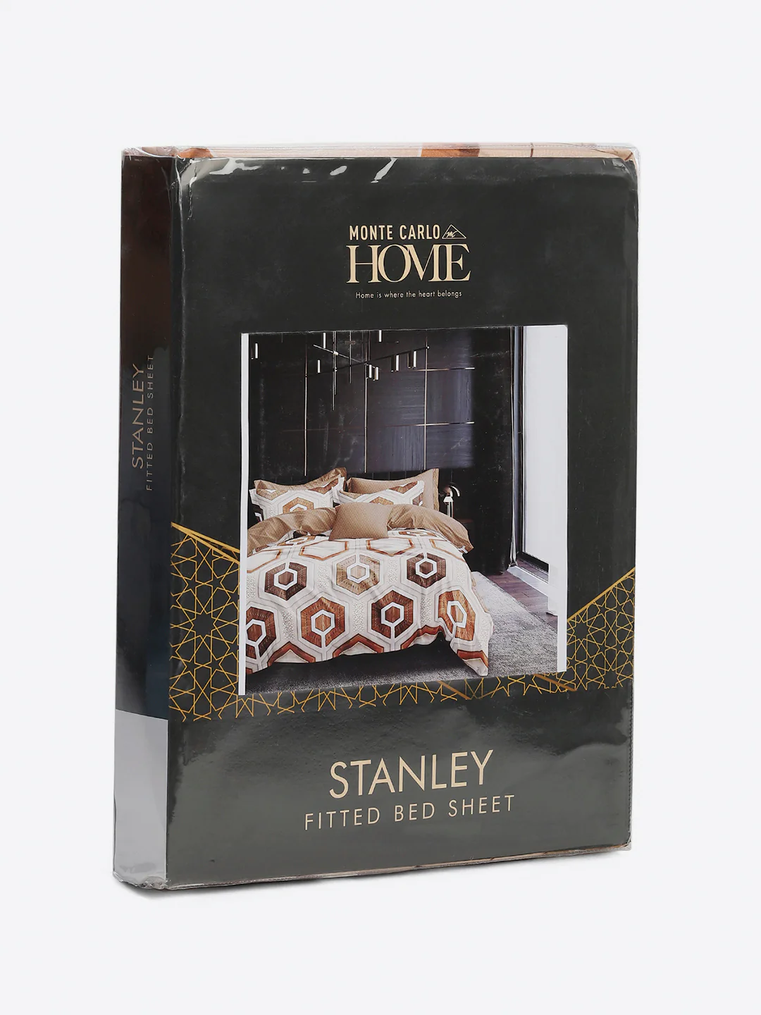 130 GSM Polyester King Size 1 Bedsheet with 2 Pillow Covers (Stanley) - Image 10