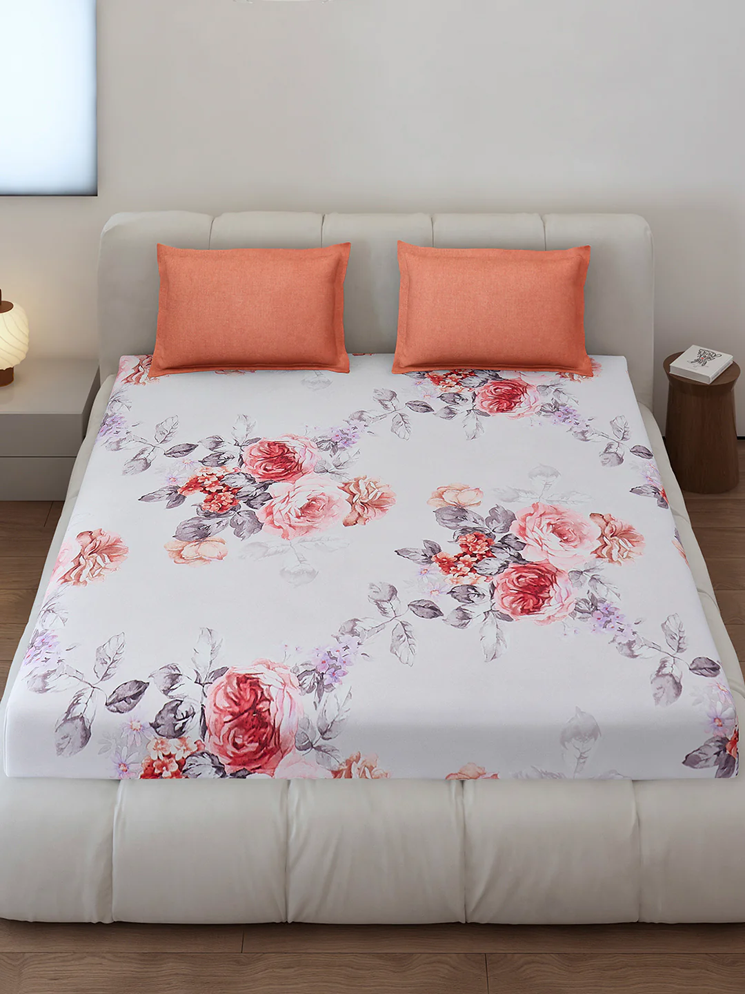 130 GSM Polyester King Size 1 Bedsheet with 2 Pillow Covers (Stanley) - Image 2