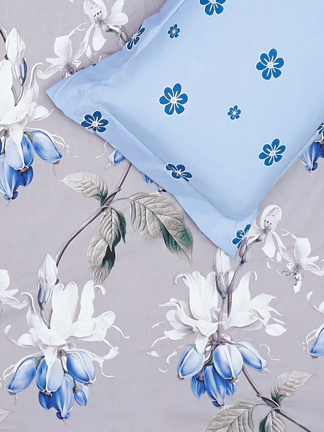 130 GSM Polyester King Size 1 Bedsheet with 2 Pillow Covers (Stanley) - Image 5
