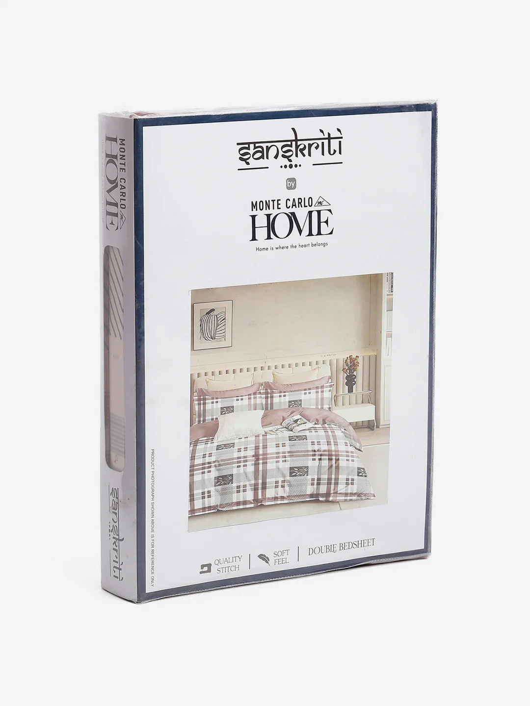 130 GSM Polyester Queen Size 1 Bedsheet with 2 Pillow Covers (Sanskriti) - Image 9