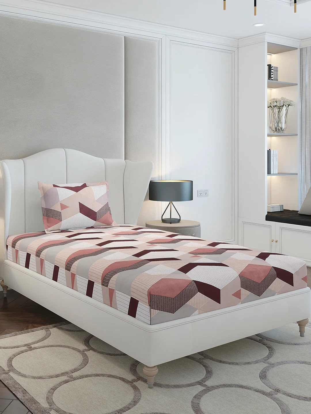 130 GSM Polyester Single Bedsheet with 1 Pillow Cover (Decoy) - Image 4
