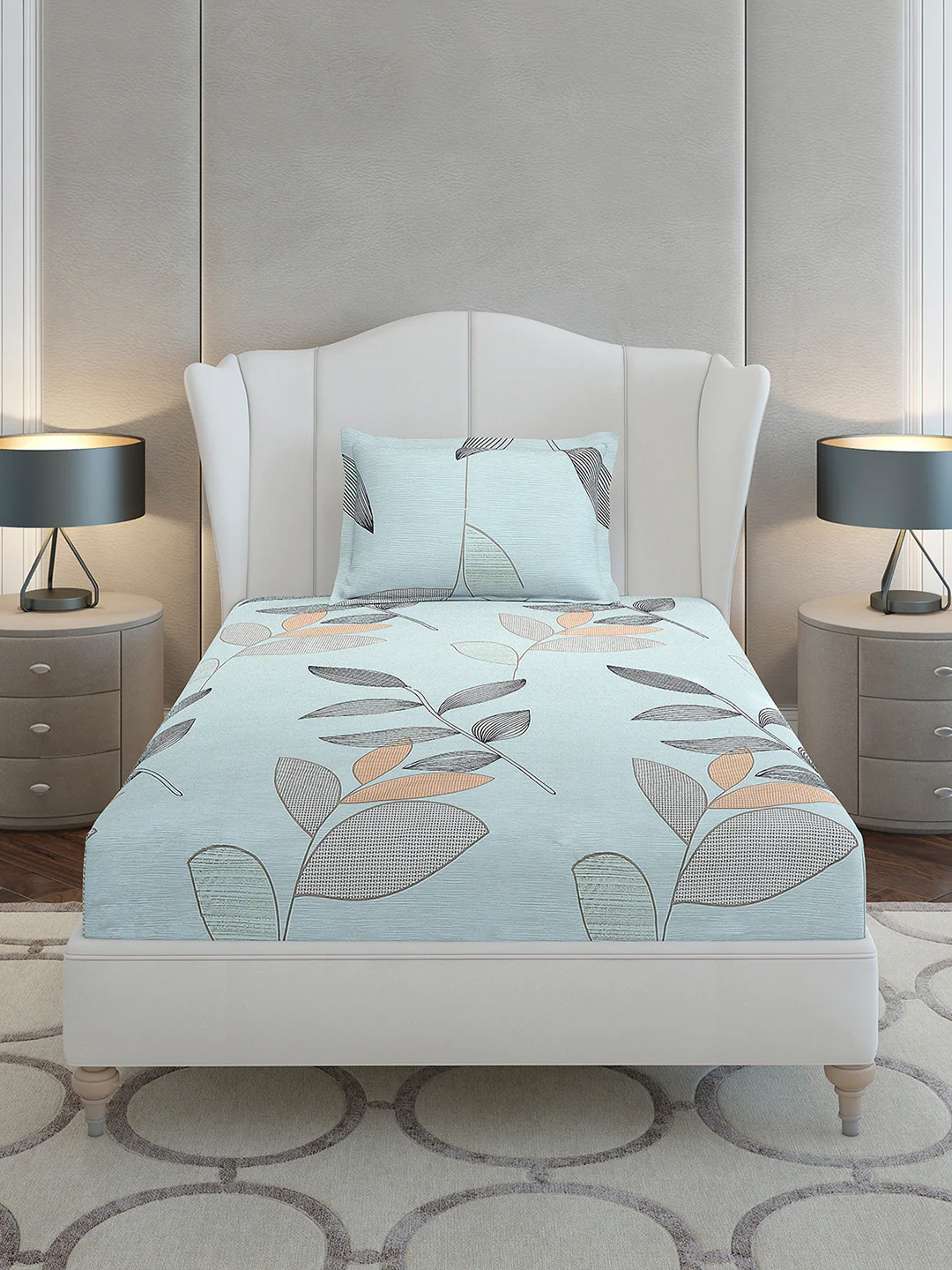 130 GSM Polyester Single Bedsheet with 1 Pillow Cover (Decoy) - Image 3