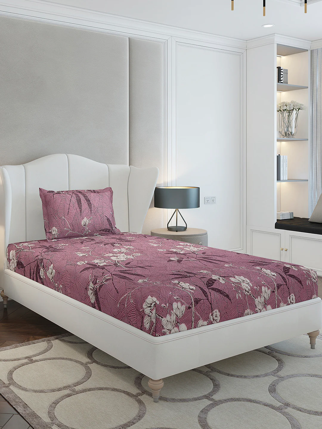 130 GSM Polyester Single Bedsheet with 1 Pillow Cover (Decoy) - Image 4
