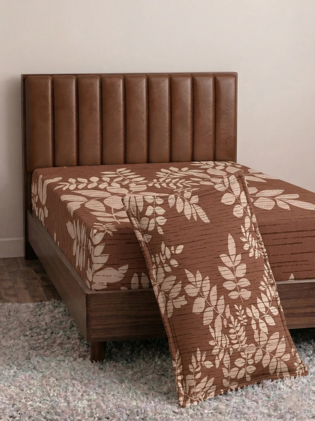 130 GSM Polyester Single Bed Bedsheet with 1 Pillow Cover Decoy Collection - Image 5