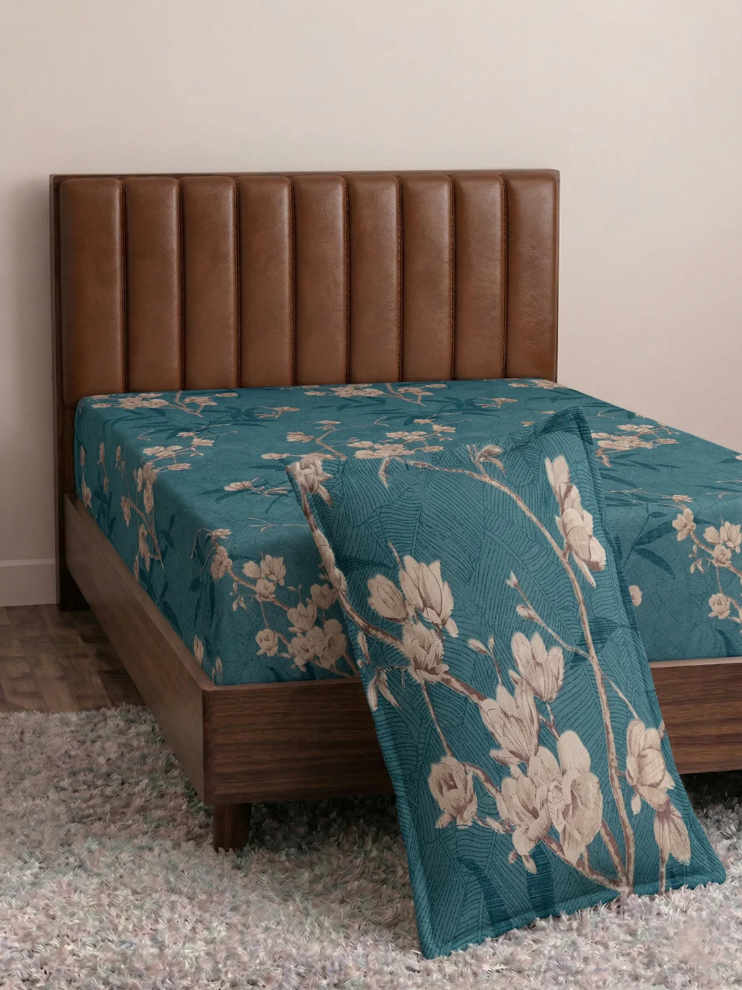 130 GSM Polyester Single Bed Bedsheet with 1 Pillow Cover Decoy Collection - Image 5