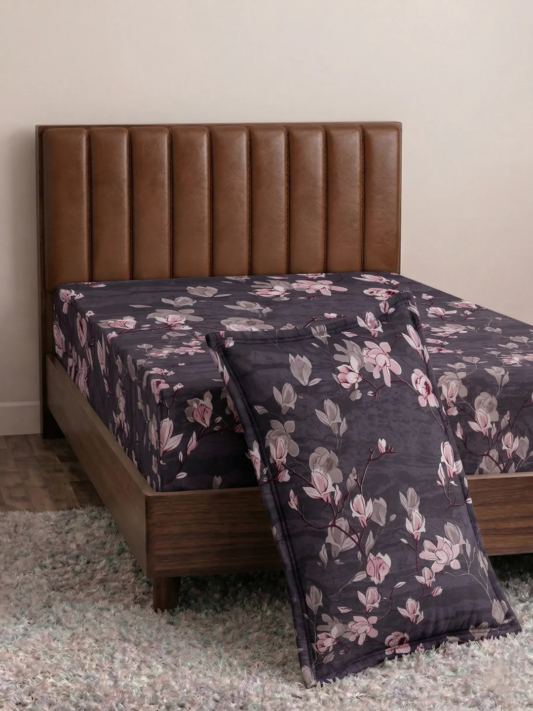 130 GSM Polyester Single Bed Bedsheet with 1 Pillow Cover Decoy Collection - Image 5
