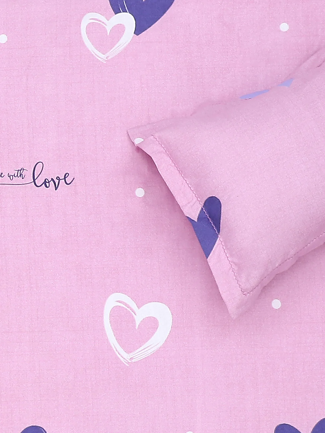 140 GSM Polyester Double Bed Bedsheet with 2 Pillow Covers - Image 6